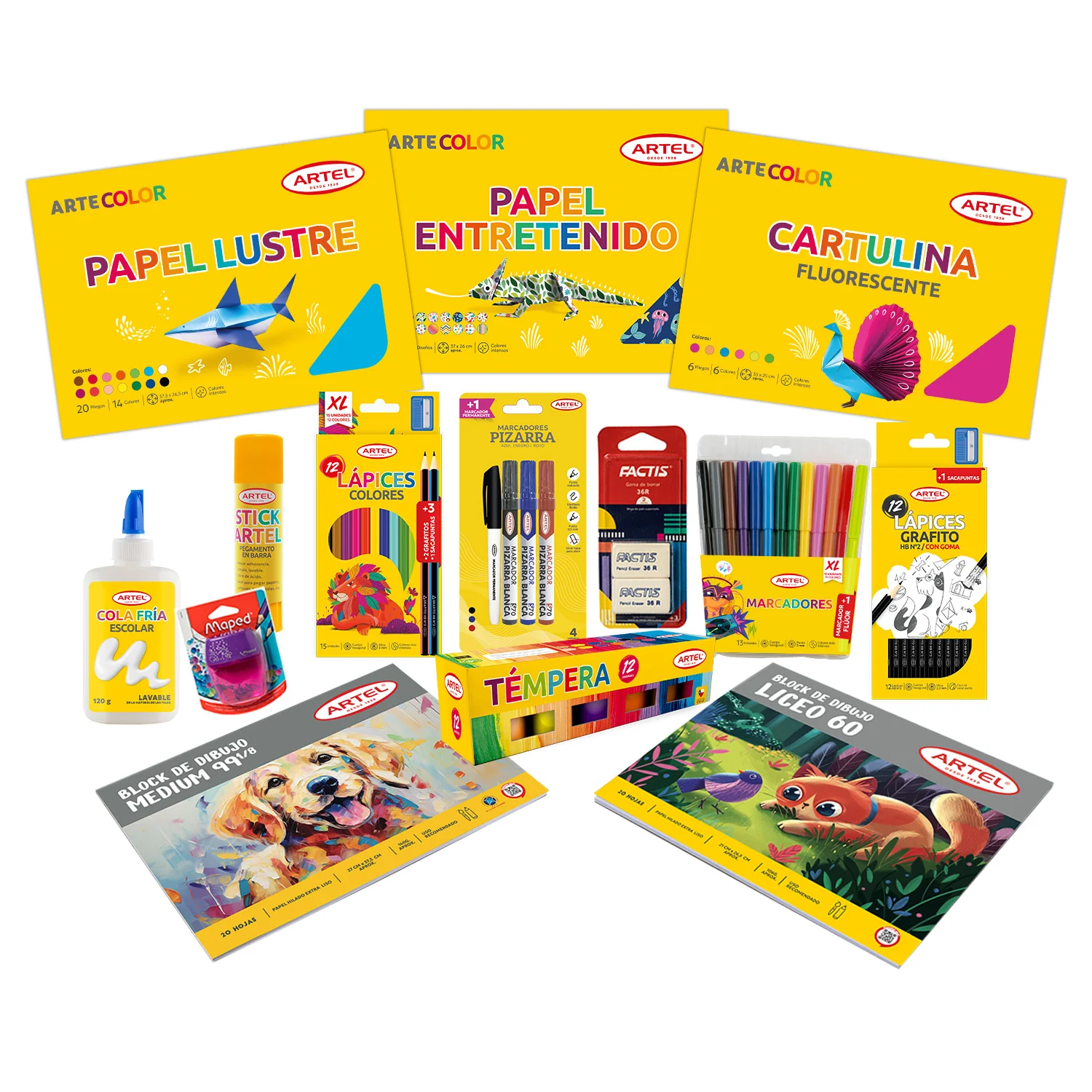 Pack arte escolar Artel